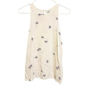 2/$15 Old Navy White Floral Sleeveless Blouse Top | Size S